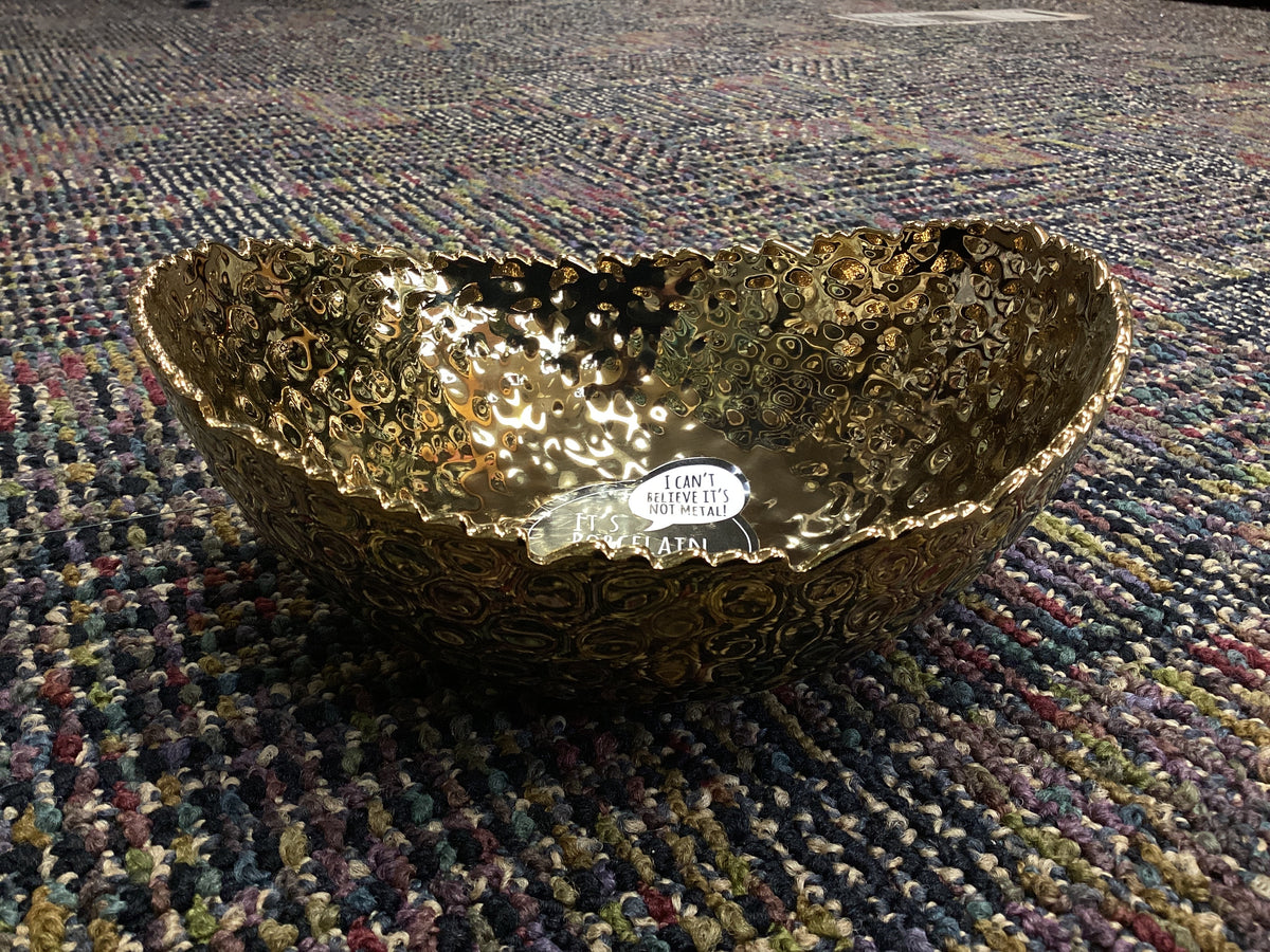 Medium Oval Bowl - Gold