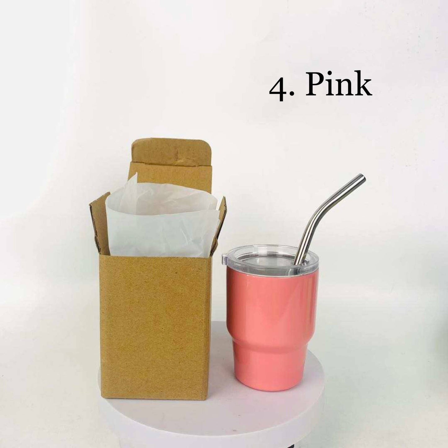 Mini Tumbler Shot Glass with Straw - Stocking Stuffer: 10. Orange
