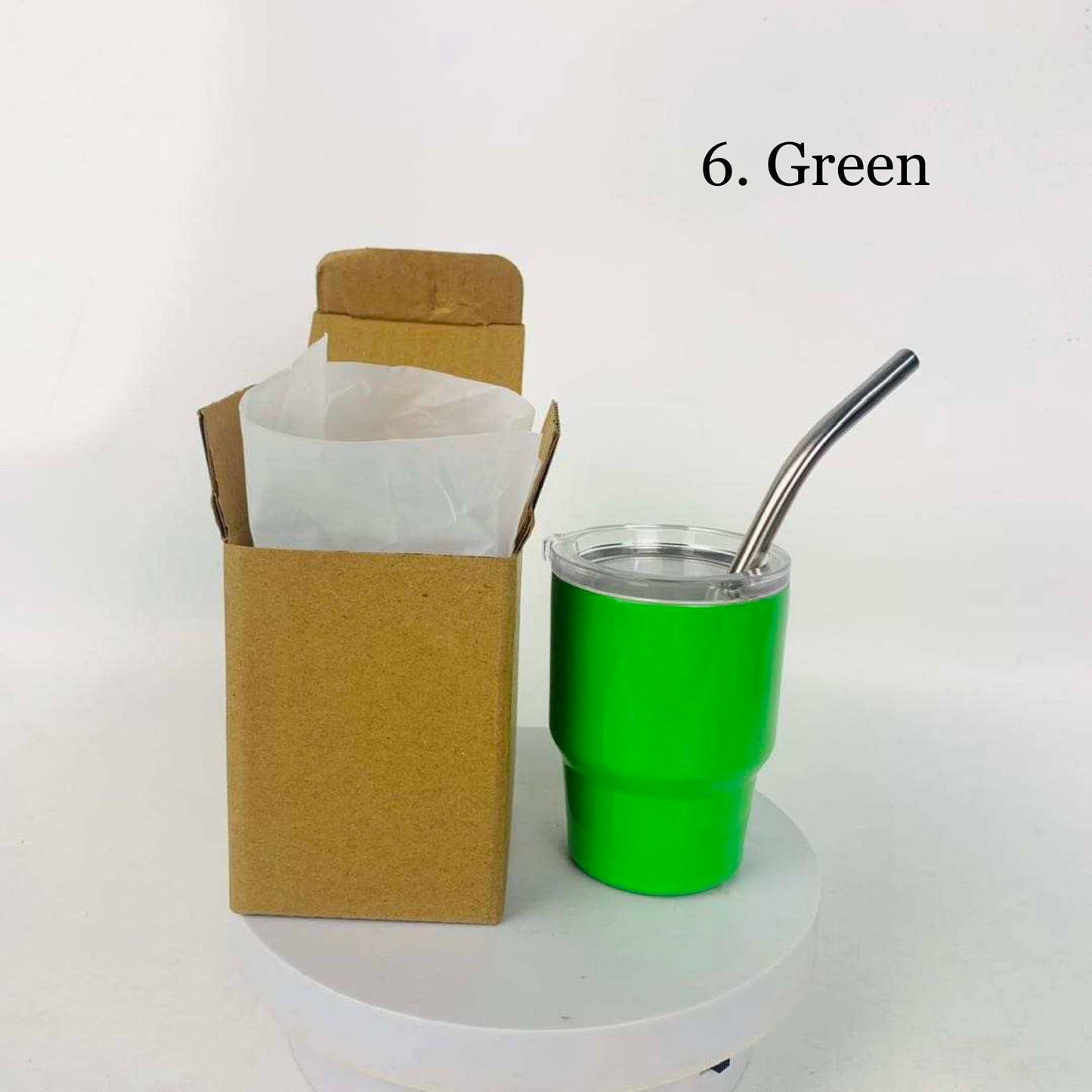 Mini Tumbler Shot Glass with Straw - Stocking Stuffer: 10. Orange