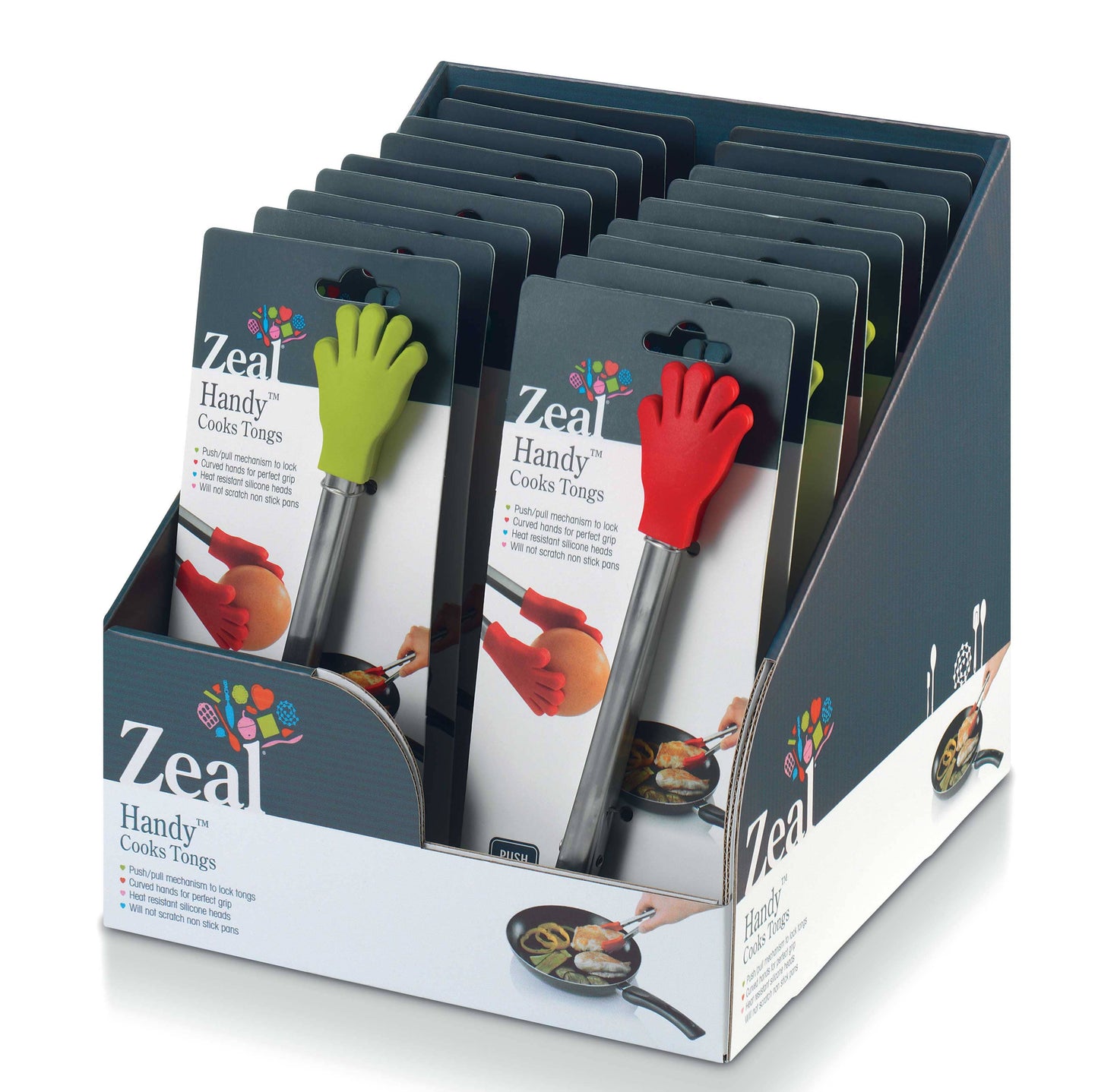 7" Silicone Handy Tongs