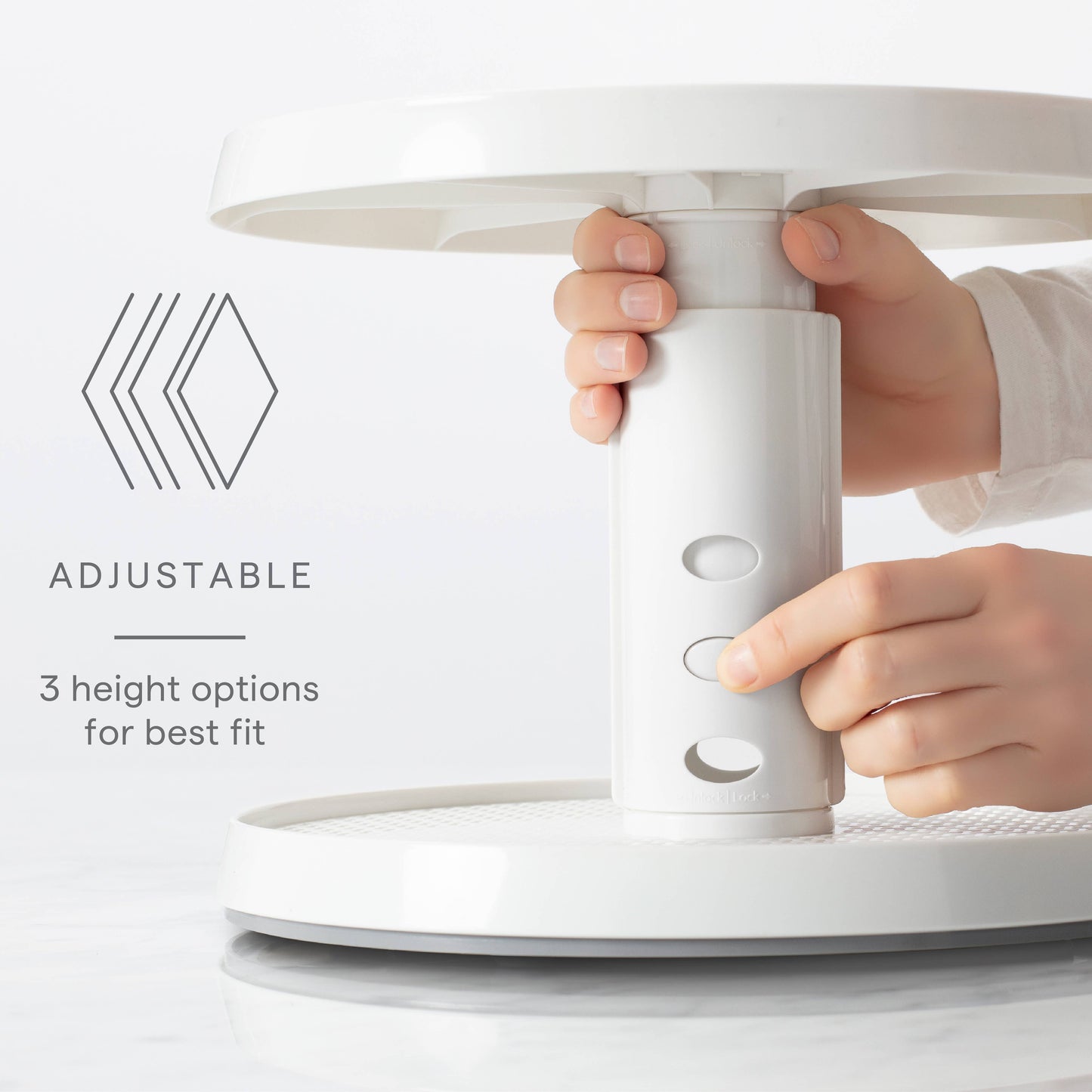 Crazy Susan® Height-Adjustable Cabinet Two-Tier Turntable