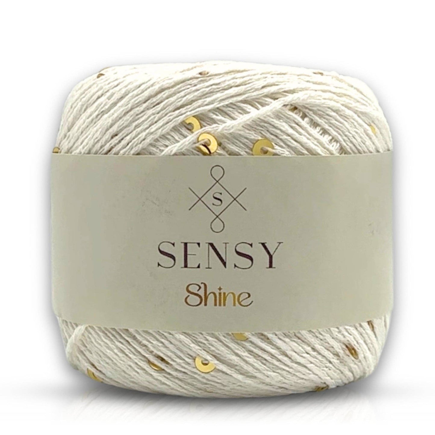 Sensy Shine Yarn, 3.5 oz, 340 yards, Gauge 2 Fine: Ecru