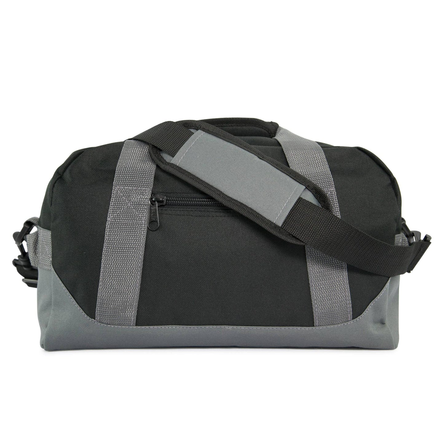 DALIX 14" Small Duffle Bag Two Toned Gym Travel Bag: Black