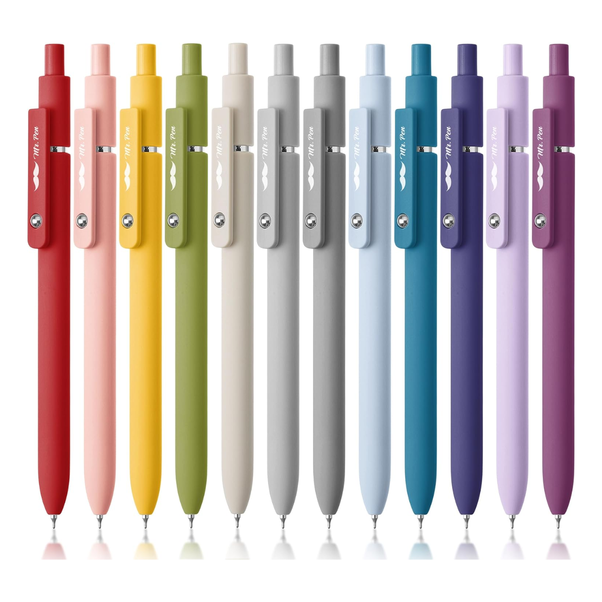 Retractable Fine Point Gel Pens, 6 Pack, Morandi: 6 pack, Morandi Barrels