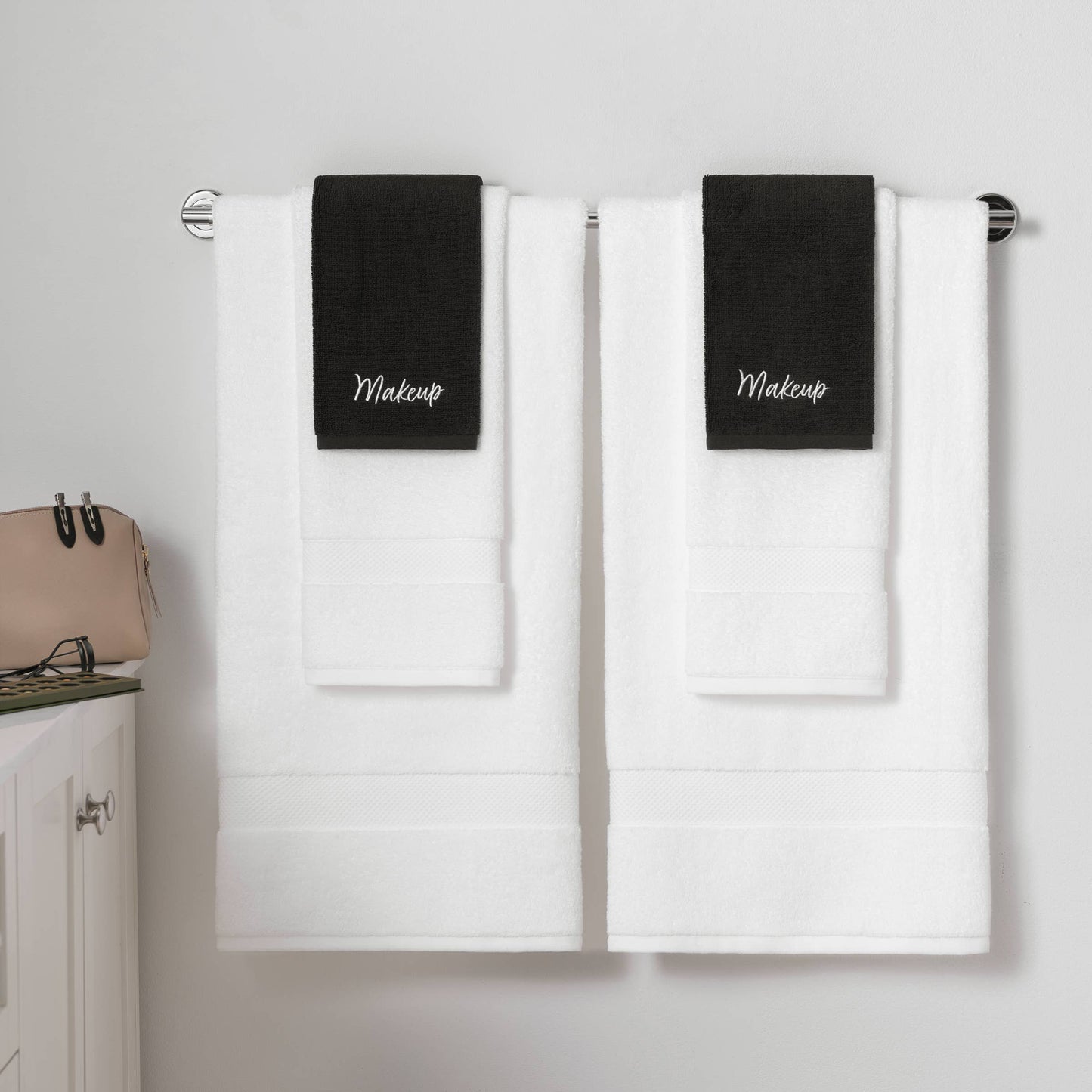 Host & Home Cotton Makeup Removal Towel (6 Pack) Embroidered: 13" x 13" Washcloth