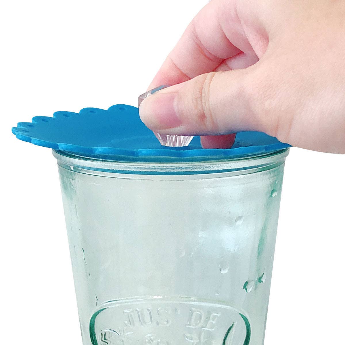 Wrapables Silicone Cup Lids, Anti-Dust Airtight Mug Covers for Hot and Cold Beverages (Set of 6): Cactus