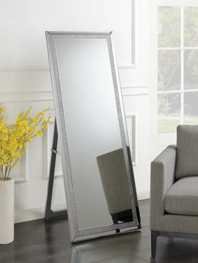 Giddish 24 x 64 Inch Full Length Standing Mirror Silver