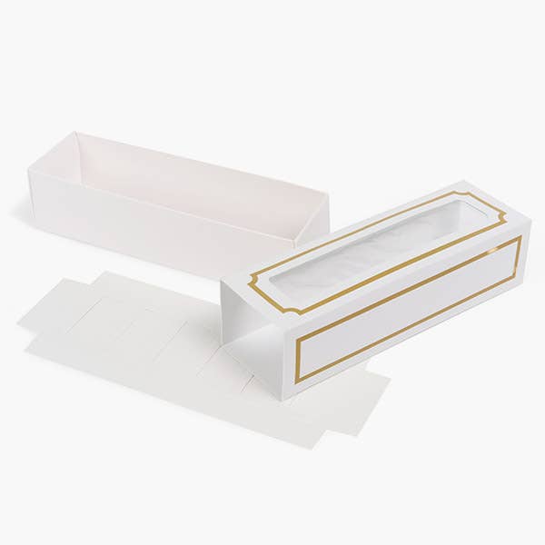 Macaron Cookie & Candy Boxes: Sage Harlequin / 10 / Single Set