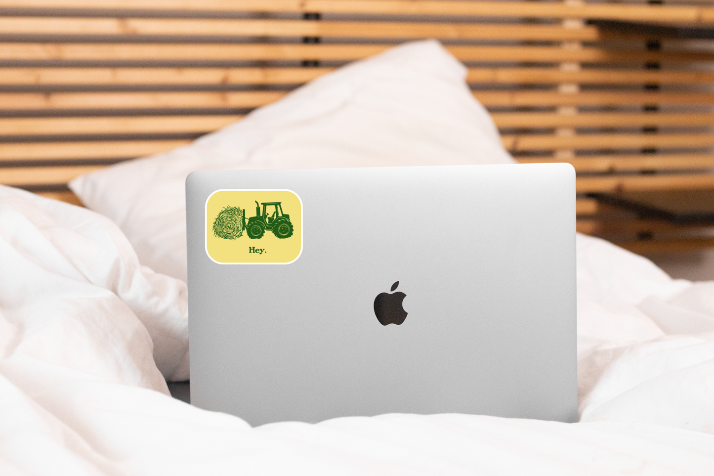 Hey Sticker - tractor, farmer, farming, farm, blue collar