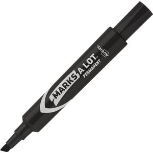 Marks-A-Lot Black Regular Chisel Tip Permanent Marker (2-Pack)