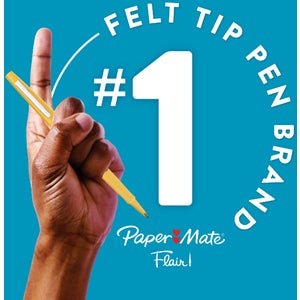 Paper Mate Flair Black Medium Point Felt Tip Pen (4-Pack)