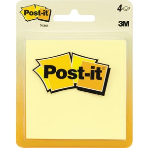 976113 Post-it 3 In. x 3 In. Canary Yellow Note Pad (4-Pack)