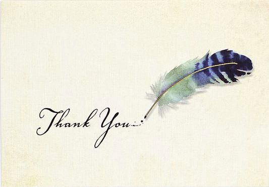 WATERCOLOR QUILL THANK YOU