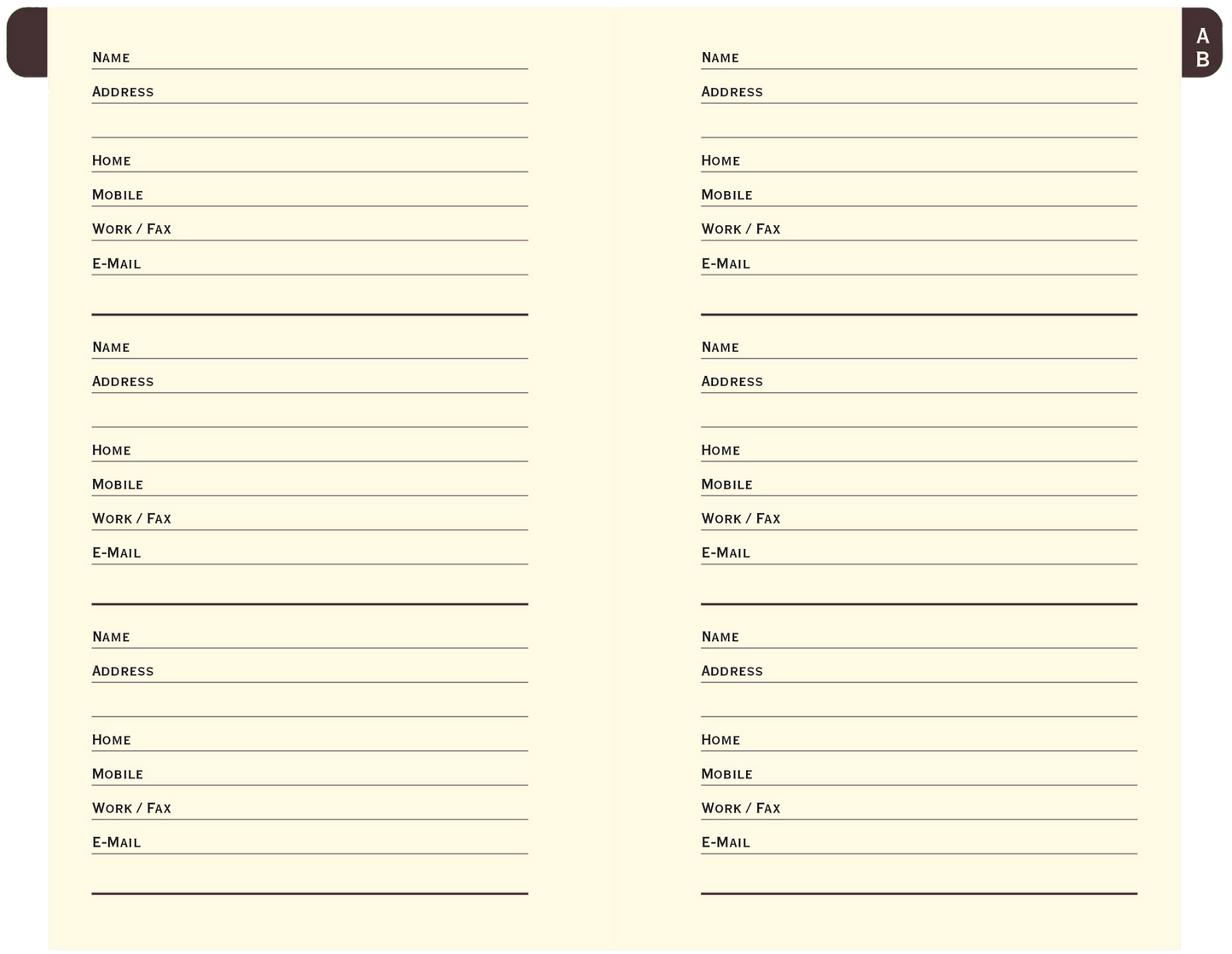 BUTTERFLIES ADDRESS BOOK