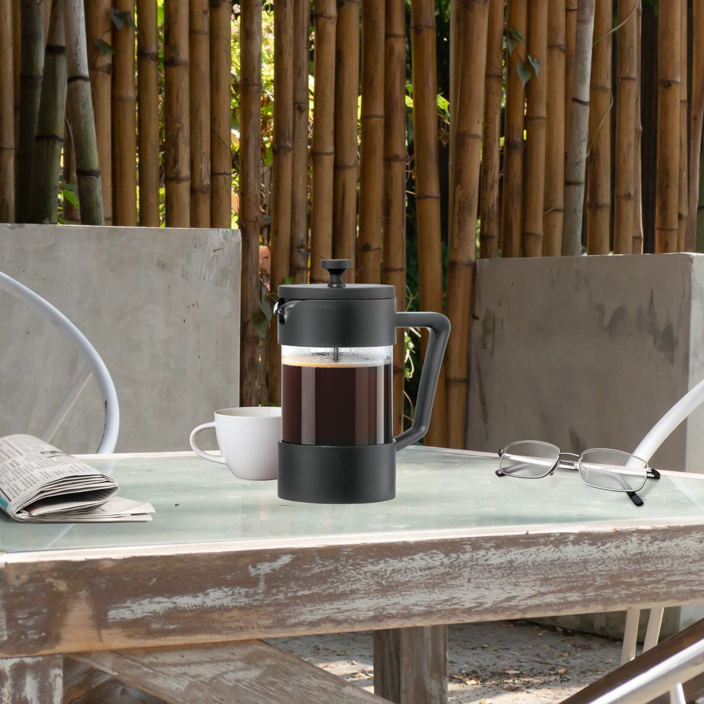 5 Cup Borosilicate French Press Coffee Maker (600 ml, 20 oz): Green