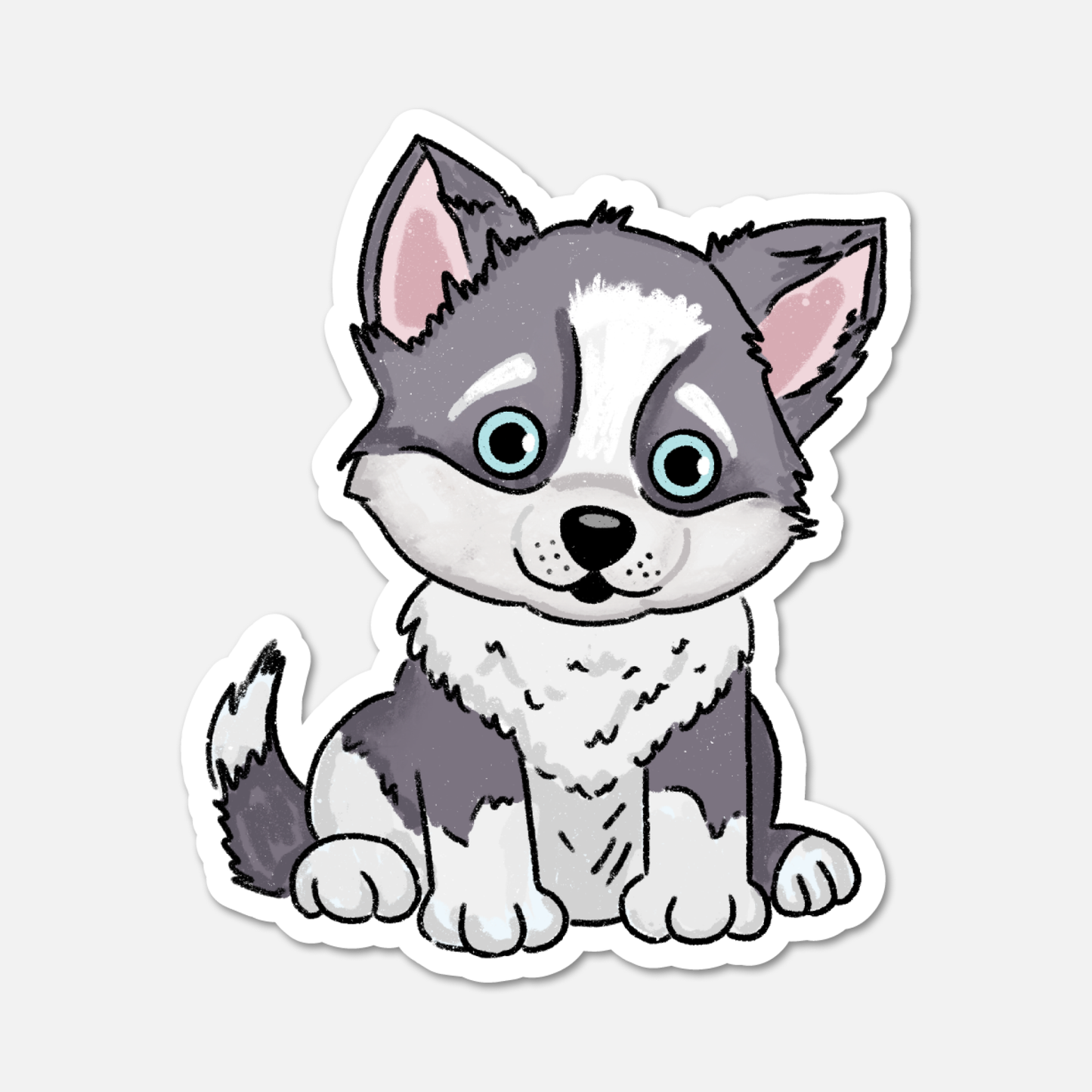 Luna, The Siberian Husky - Dog Sticker