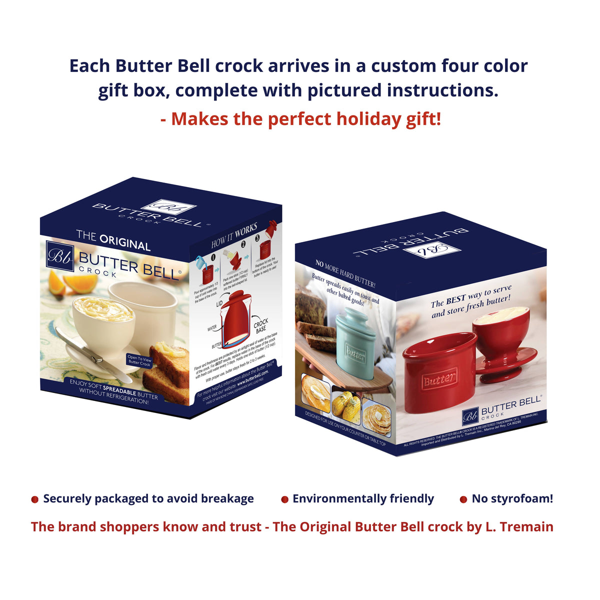The Original Butter Bell® Crock - Farmhouse Cow Pattern