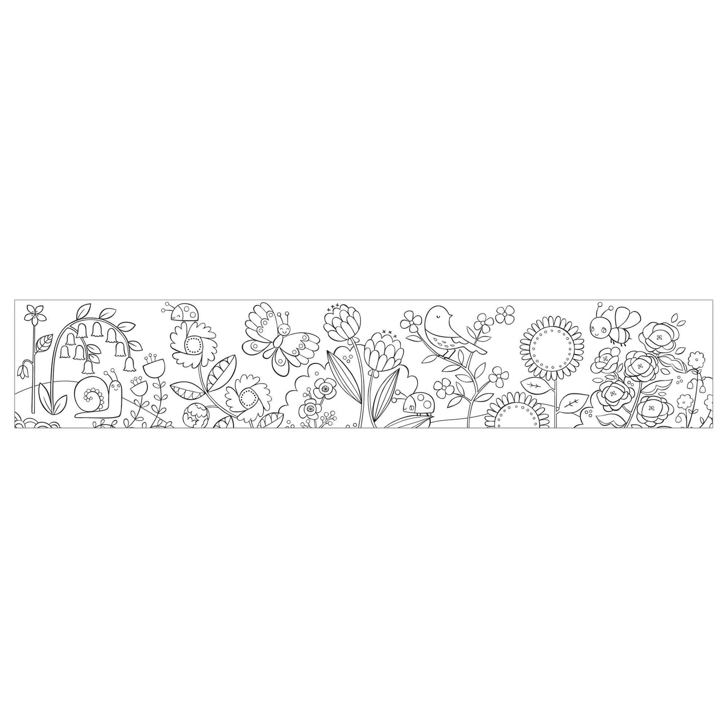 Flower Garden Mini Coloring Roll