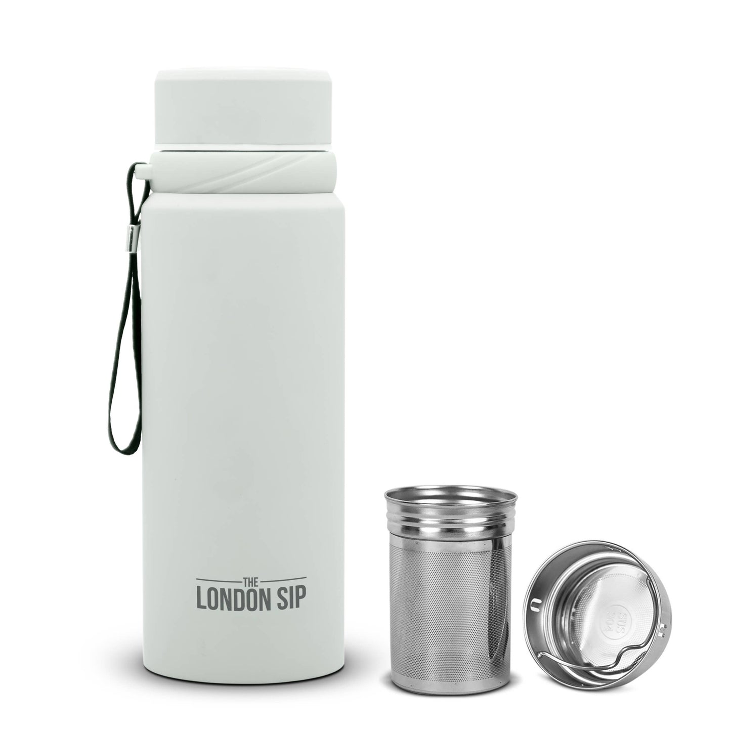 London Sip Tea Infuser Bottle 25oz: Safari Beige