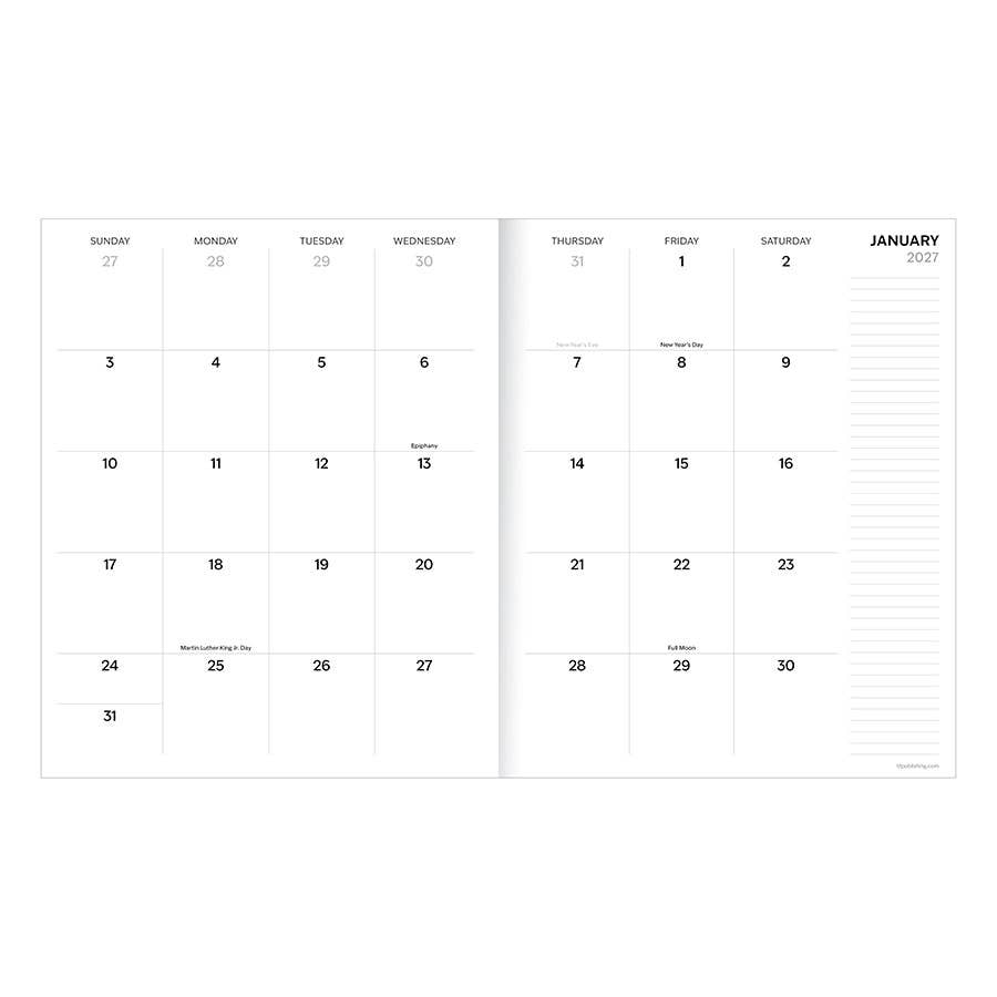 2027 Blue to You Large Monthly Planner