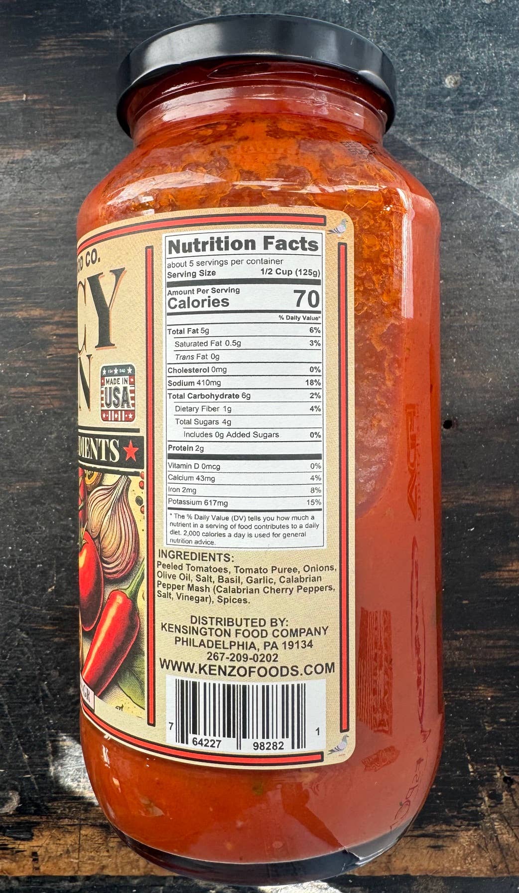 Kensington Spicy Jawn Pasta Sauce