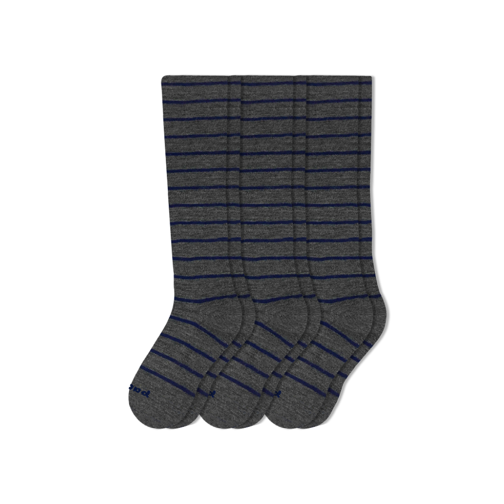 Men's Compression Socks: SOLID/Gray & SOLID/Charcoal & SOLID/Black / Medium / Large (US: 7 - 10)