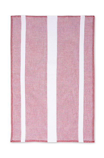 Waffle Terry Towel - Crimson