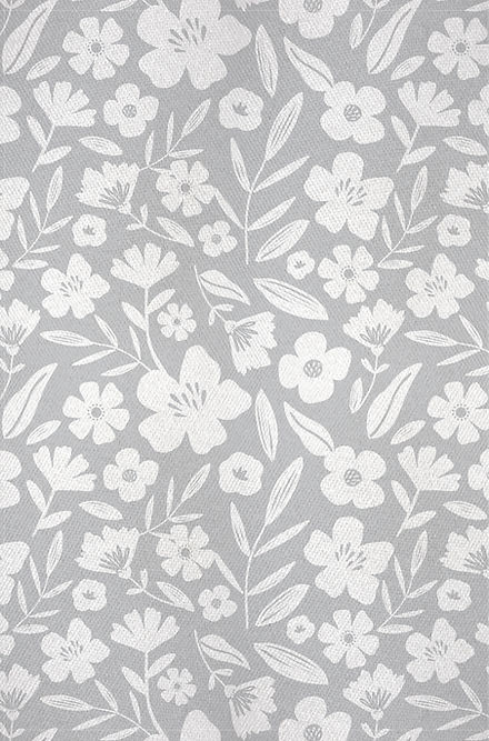 JACQUARD WOVEN TOWELS S/3 GRAY FLORAL