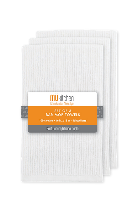 Bar Mop Towels Set of 3 - White