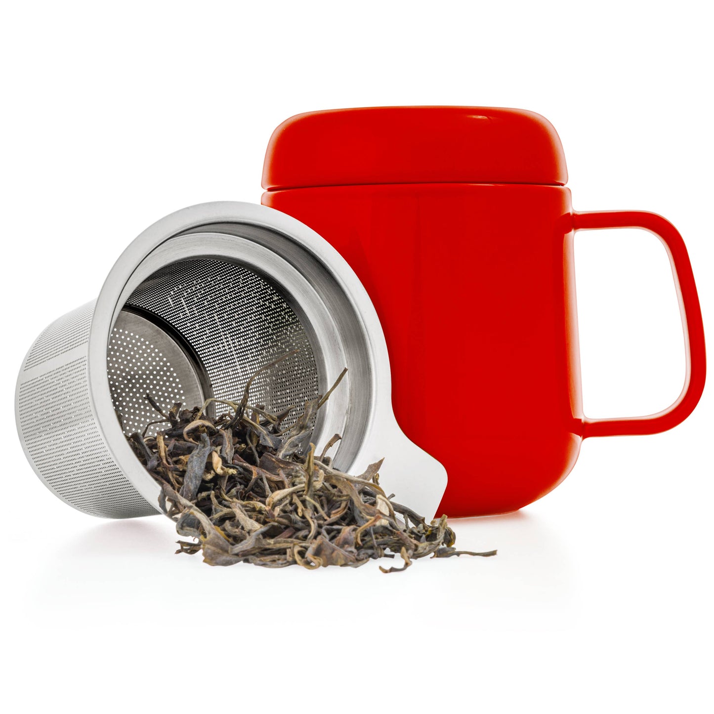 Sumo Porcelain Matte Finish Mug Cup With Infuser 15oz: Black