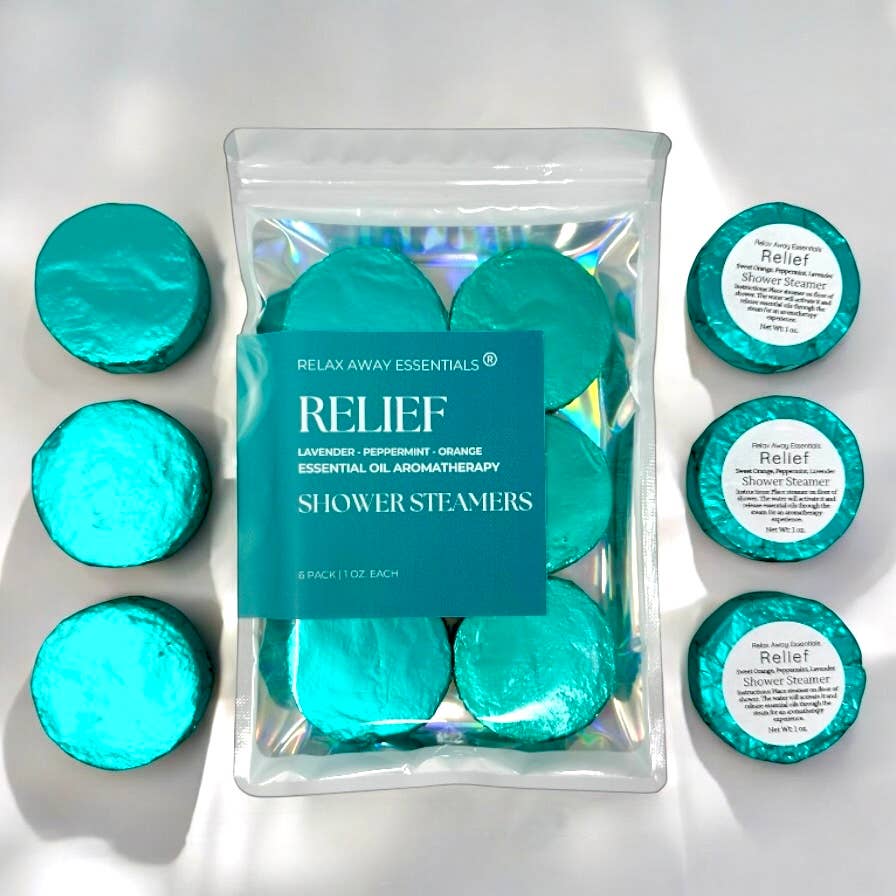 Relief Shower Steamers 6 Pack - Made in USA - Aromatherapy 