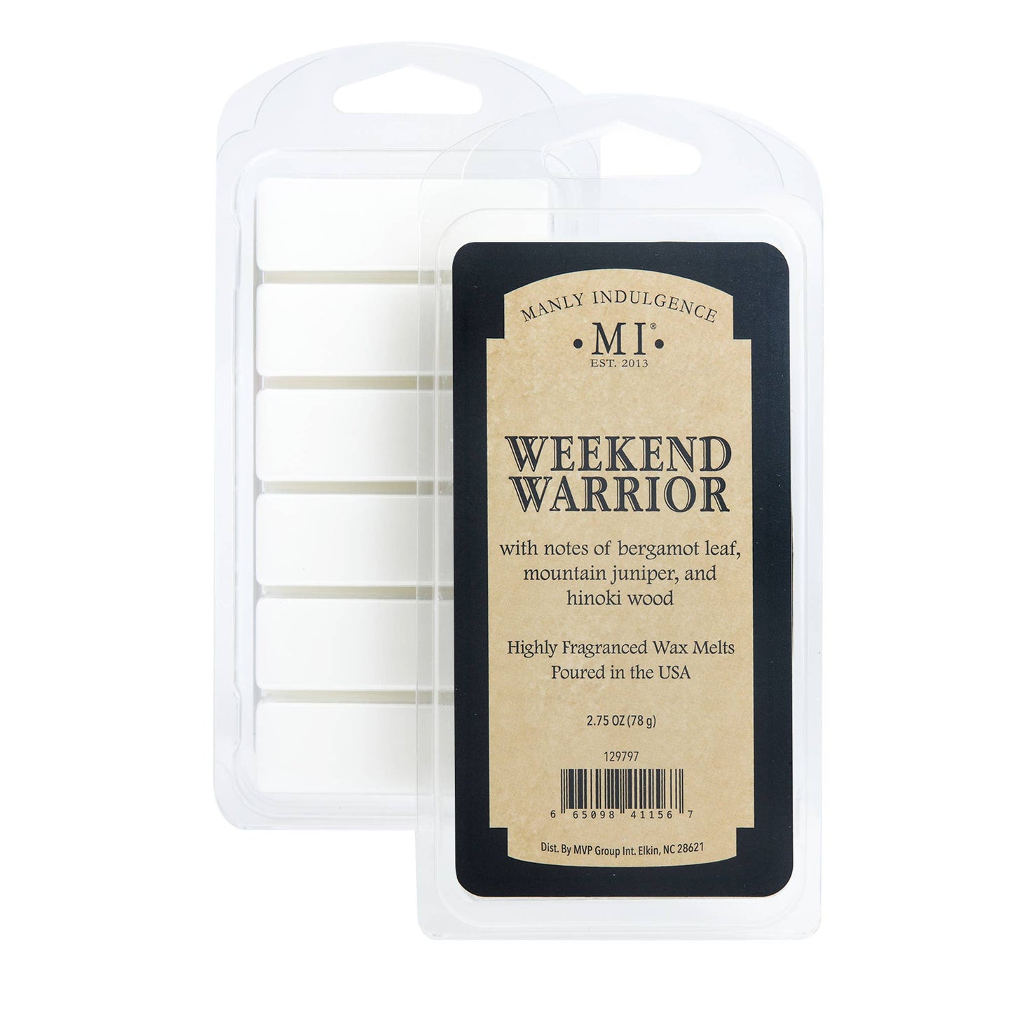 Weekend Warrior, Manly Indulgence Wax Melts, 2.75 oz