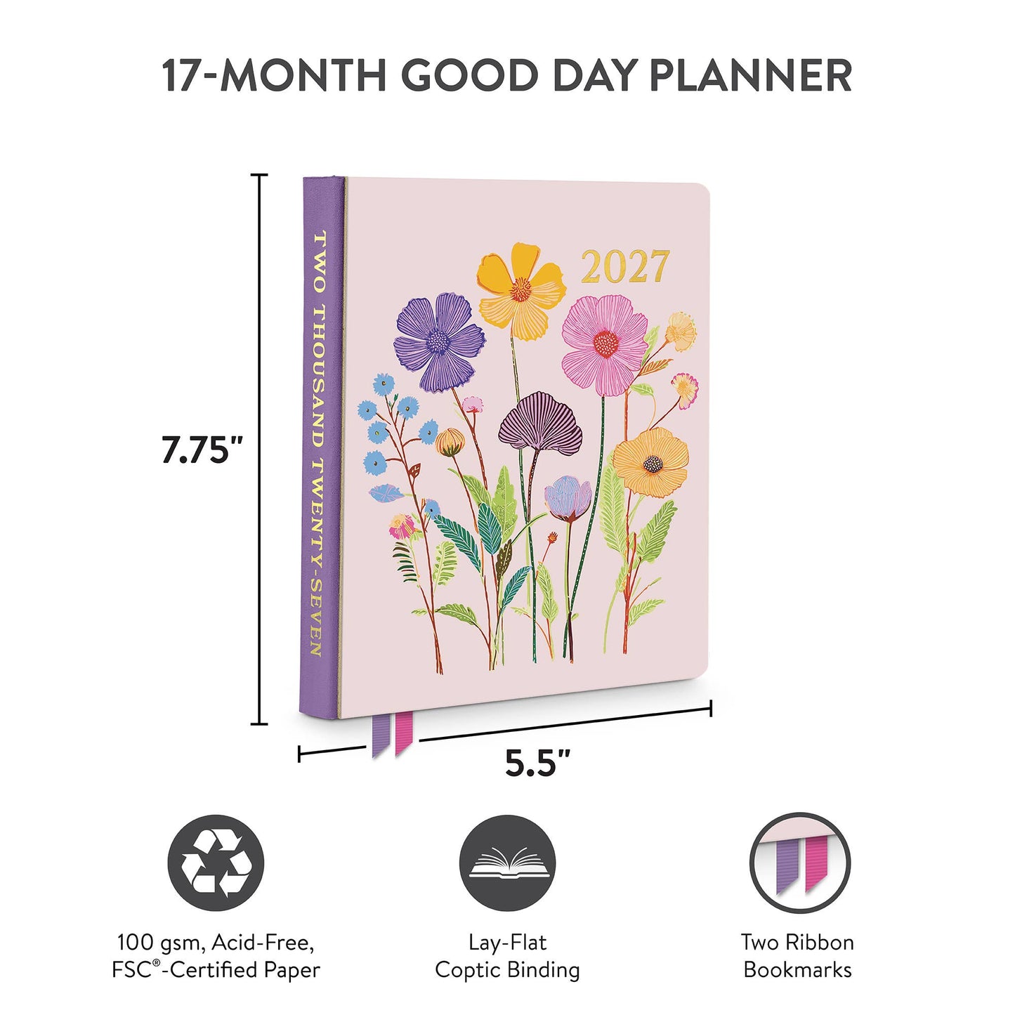2027 Vibrant Poppies Good Day Monthly Planner