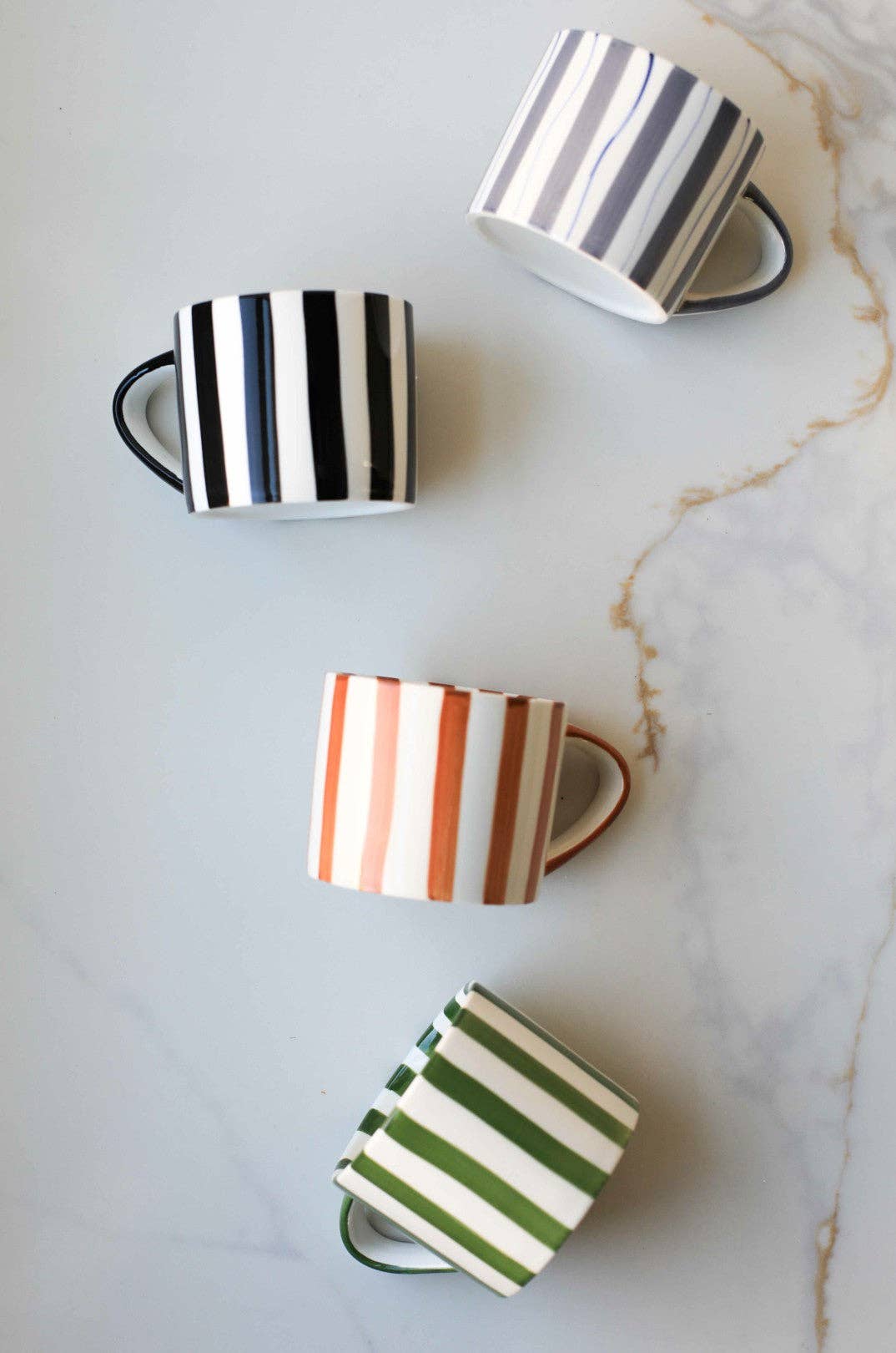 Simple Striped Mugs: Blue