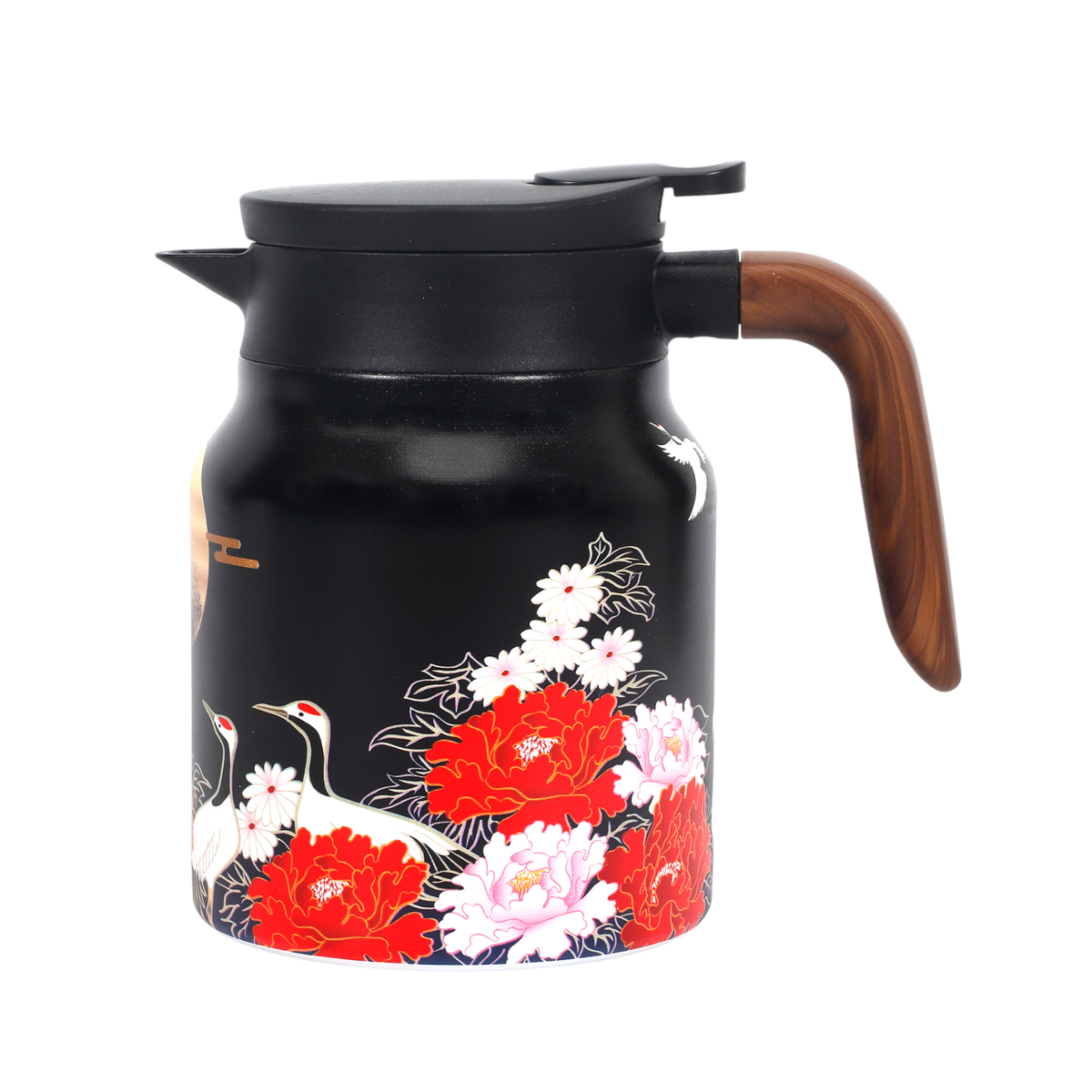 32oz Thermal Tea Kettle with Infuser Crane Peonies