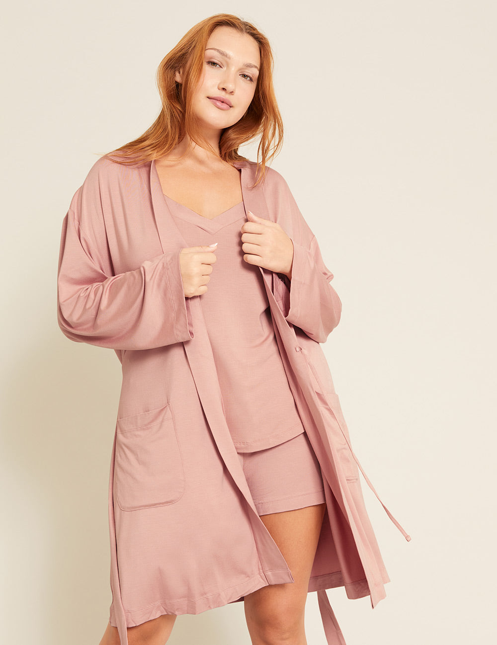 BOODY GOODNIGHT ROBE, DUSTY PINK