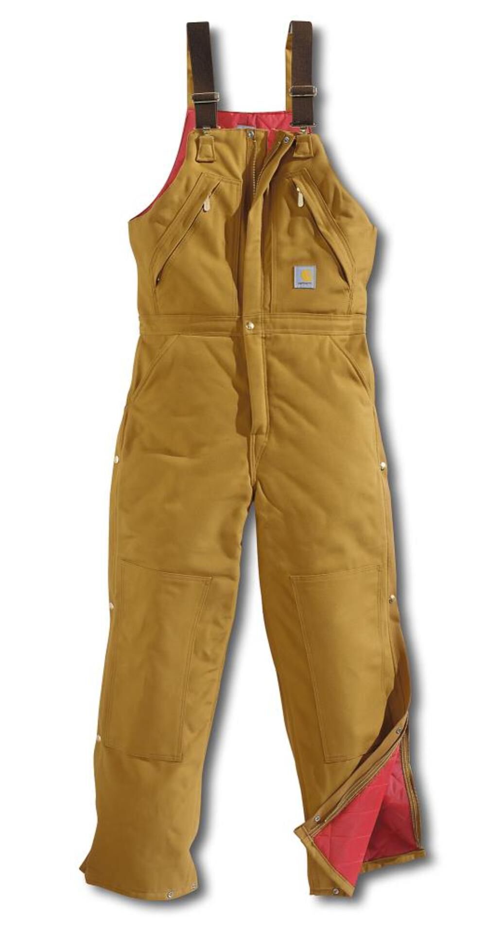 R38-BLACK OR BROWN CARHARTT ZIP TO WAIST BIBERALLS