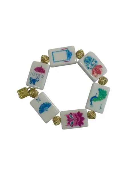 KORI GREEN BLANC + GOLD MAHJONG BRACELET