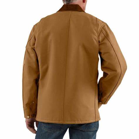 C001-BRN Carhartt Duck Chore Coat Blanket Lined