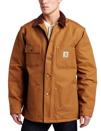 C001-BRN Carhartt Duck Chore Coat Blanket Lined