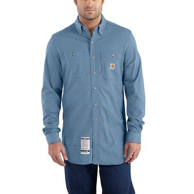 CAR101698465 CARHARTT® FR FORCE COTTON HYBRID SHIRT - MEDIUM BLUE