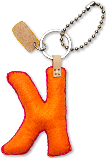 Orange Felt Alphabet Charms - "K" - CONSUELA