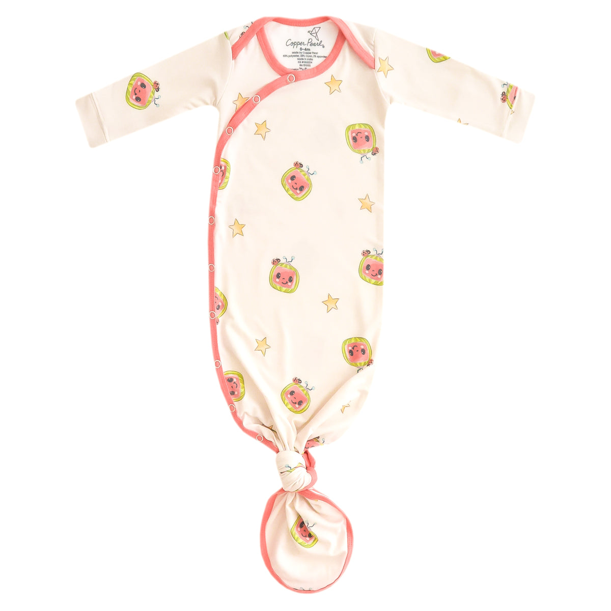 Copper Pearl Knotted Gown, 0-4 Months, Assorted