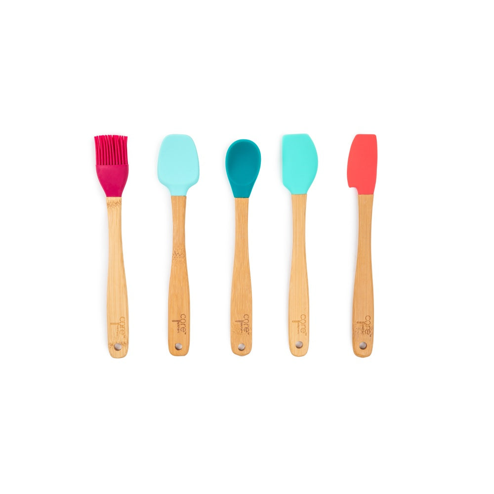 BAMBOO + SILICONE MINI UTENSILS CDU - ASSORTED