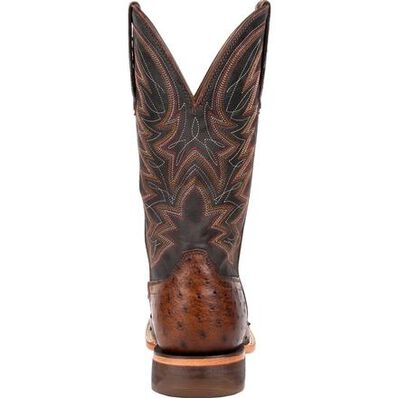 DURANGO® PREMIUM EXOTIC FULL-QUILL ANTIQUED SADDLE WESTERN BOOT
