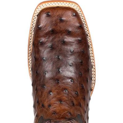 DURANGO® PREMIUM EXOTIC FULL-QUILL ANTIQUED SADDLE WESTERN BOOT