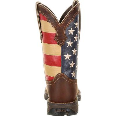 LADY REBEL WORK™ BY DURANGO® STEEL TOE PATRIOTIC FLAG WORK BOOT
