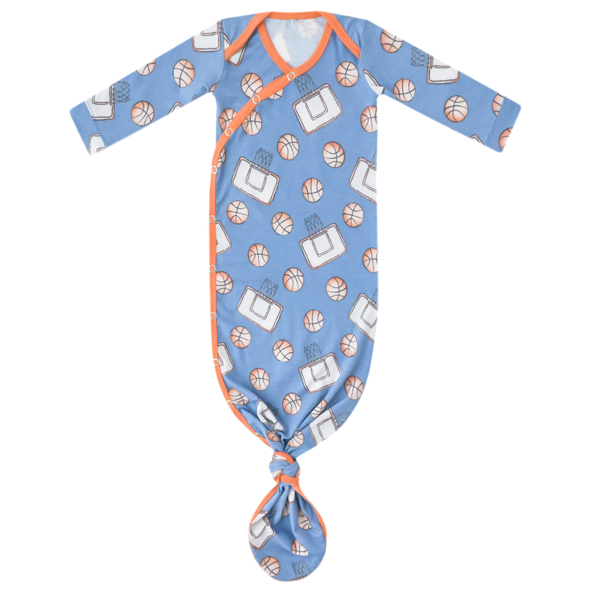 Copper Pearl Knotted Gown, 0-4 Months, Assorted