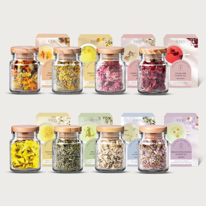 Original Flower Tea 10g Glass Jar - 8 Variations