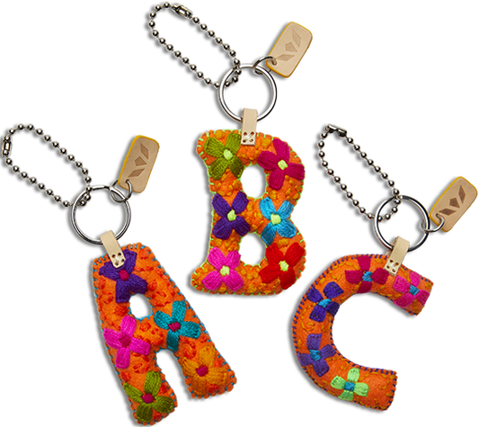 Orange Felt Alphabet Charms - Assorted Letters - CONSUELA
